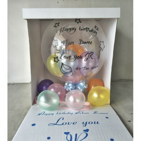 Balloon in box - 5 Balloon in a Box | Surprise Gift Delivery