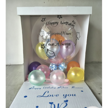 Balloon in box - 3 Balloon in a Box | Regals de globus únicsSorprèn algú especial amb el nostre Balloon in a Box! Un regal encan