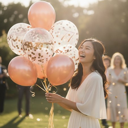 Multicolor party balloon set arrangement
