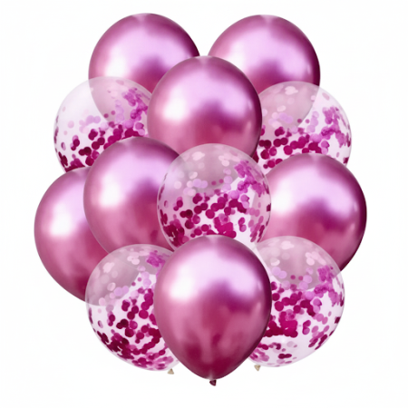 Balloons pink colors 10 pc for party - 6 Różowe balony | 10 szt. | Artykuły na przyjęcie | DziękujęPodnieś swoją imprezę dzięki 