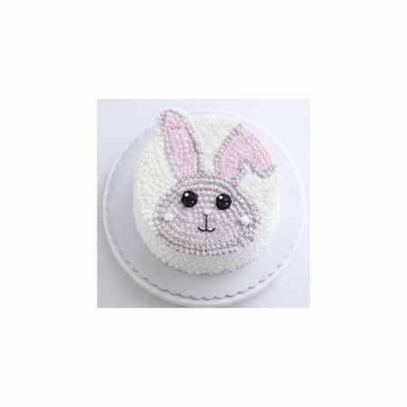 White Rose Bouquet & Bunny Cake Gift SetBirthdayWhite Rose Bouquet & Bunny Cake Gift Set|Elegant Floral & Sweet Combo