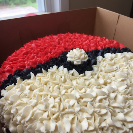 Poké Ball Cake with Teddy Bear and RosesBirthdayPoké Ball Cake, Teddy Bear & Roses Gift