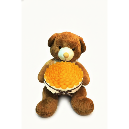 BIRTHDAY GIFT  CAKE AND TEDDY BEAR DOLL SIZE 60 CM 27 - 2 Birthday Gift: Cake & Teddy Bear Doll - 60 CM 27