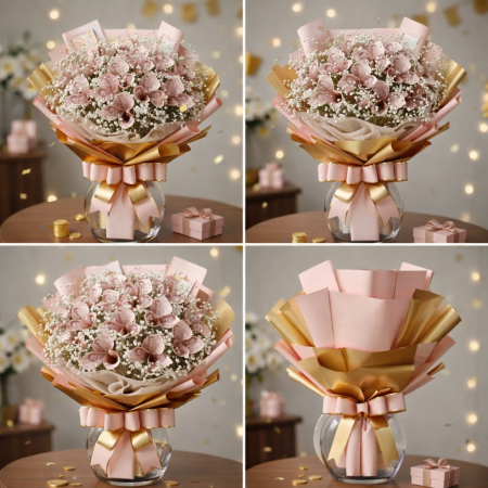 Luxury 1000 Baht Money Bouquet – Same‑Day Delivery Pattaya - 5 100 Baht Money Bouquet – 10 Bills (1,000 ฿) – Same‑Day Delivery P