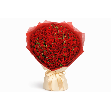 Ramo de Rosas Rojas - 100 Pcs | Flores Frescas