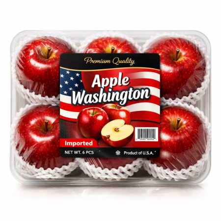 Premium Red Apple Basket – 6 pcs - 1 