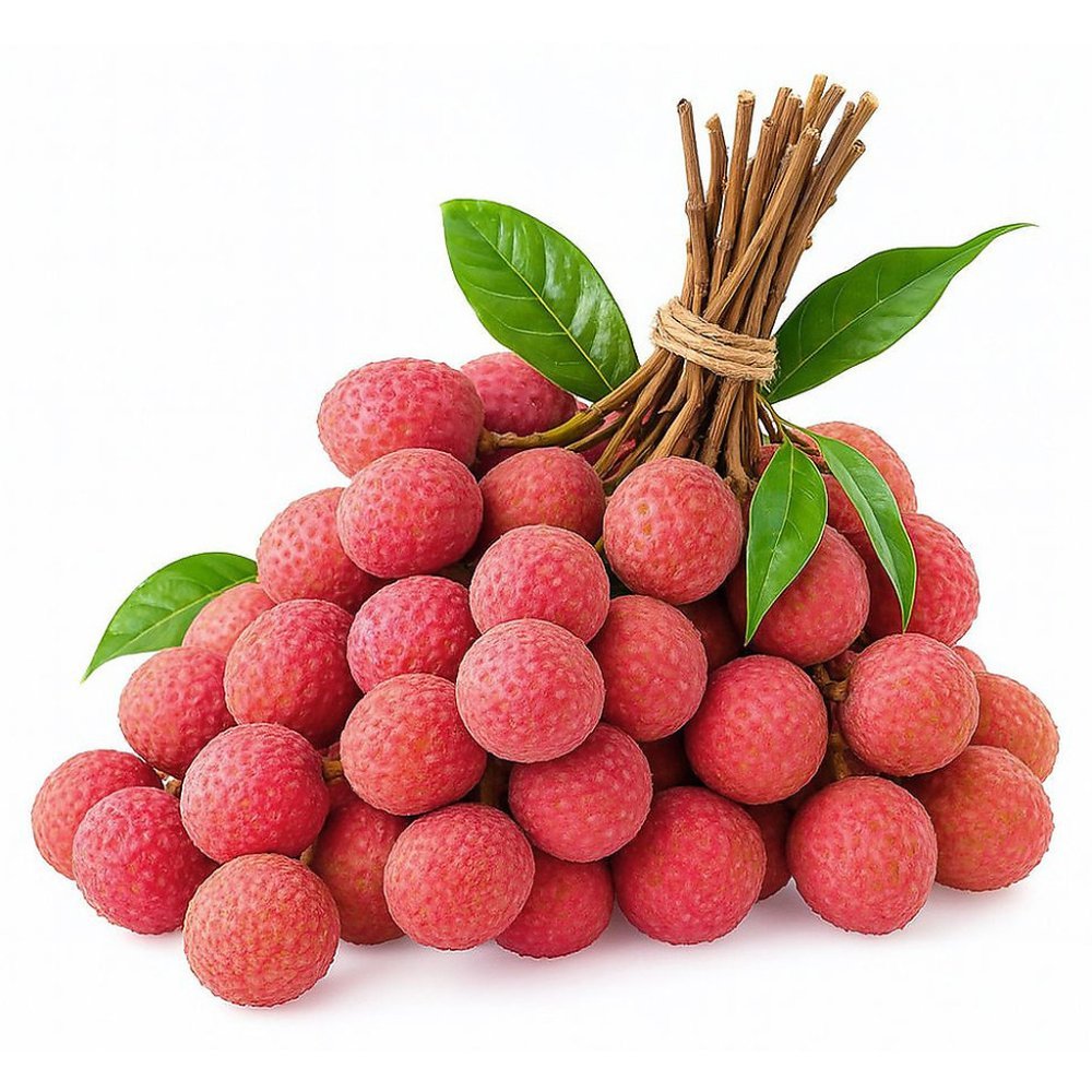 Bunt med ferske røde litchi