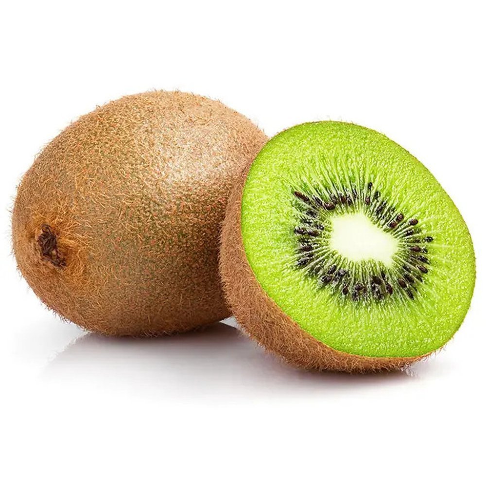 Hel og skivet grønn kiwi