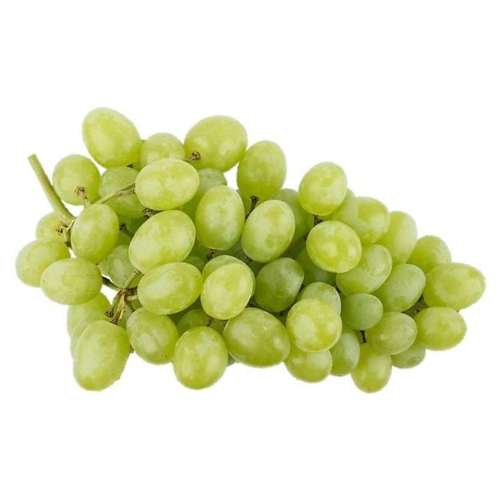 Fresh green seedless grape cluster