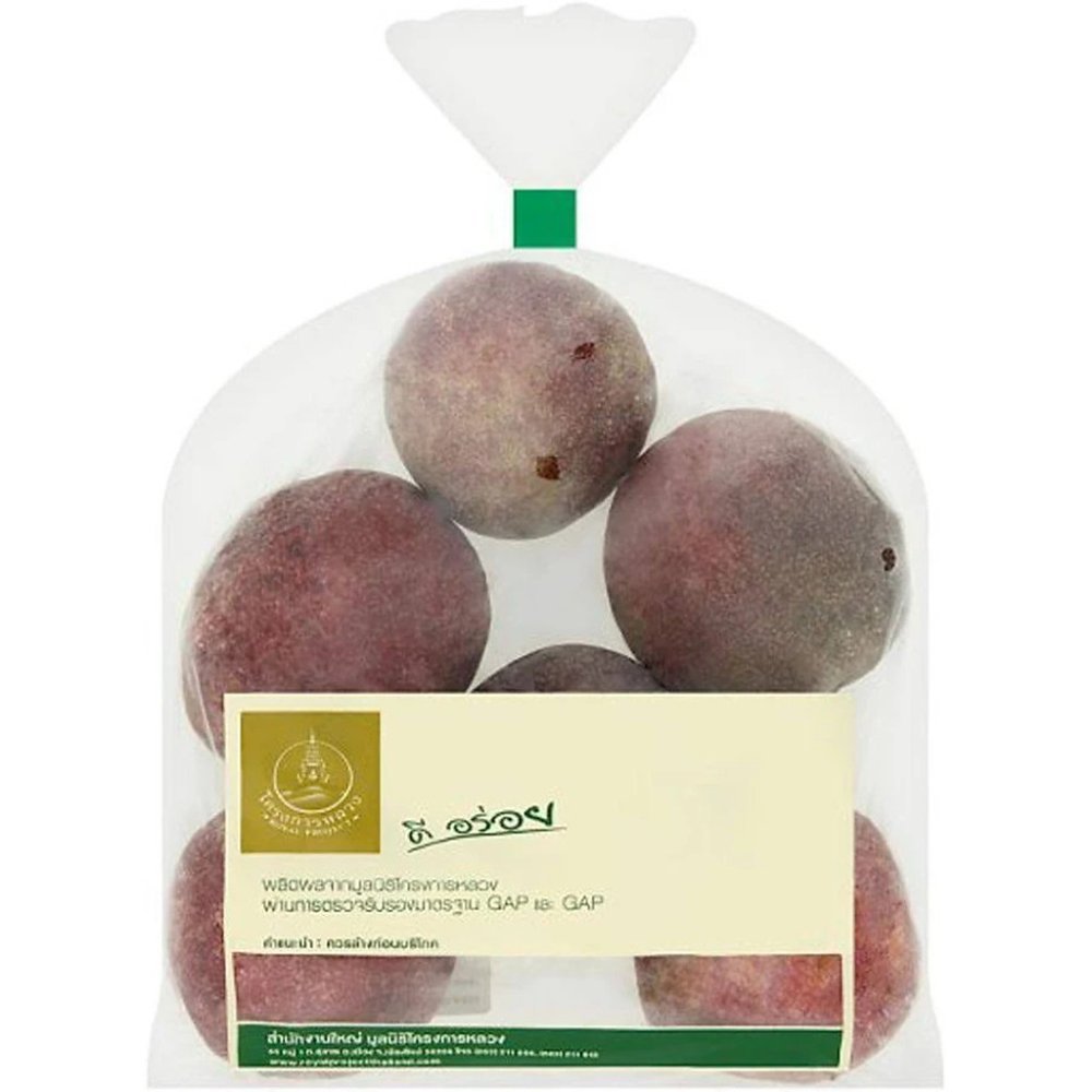Packaged purple mangoes in poly-bag