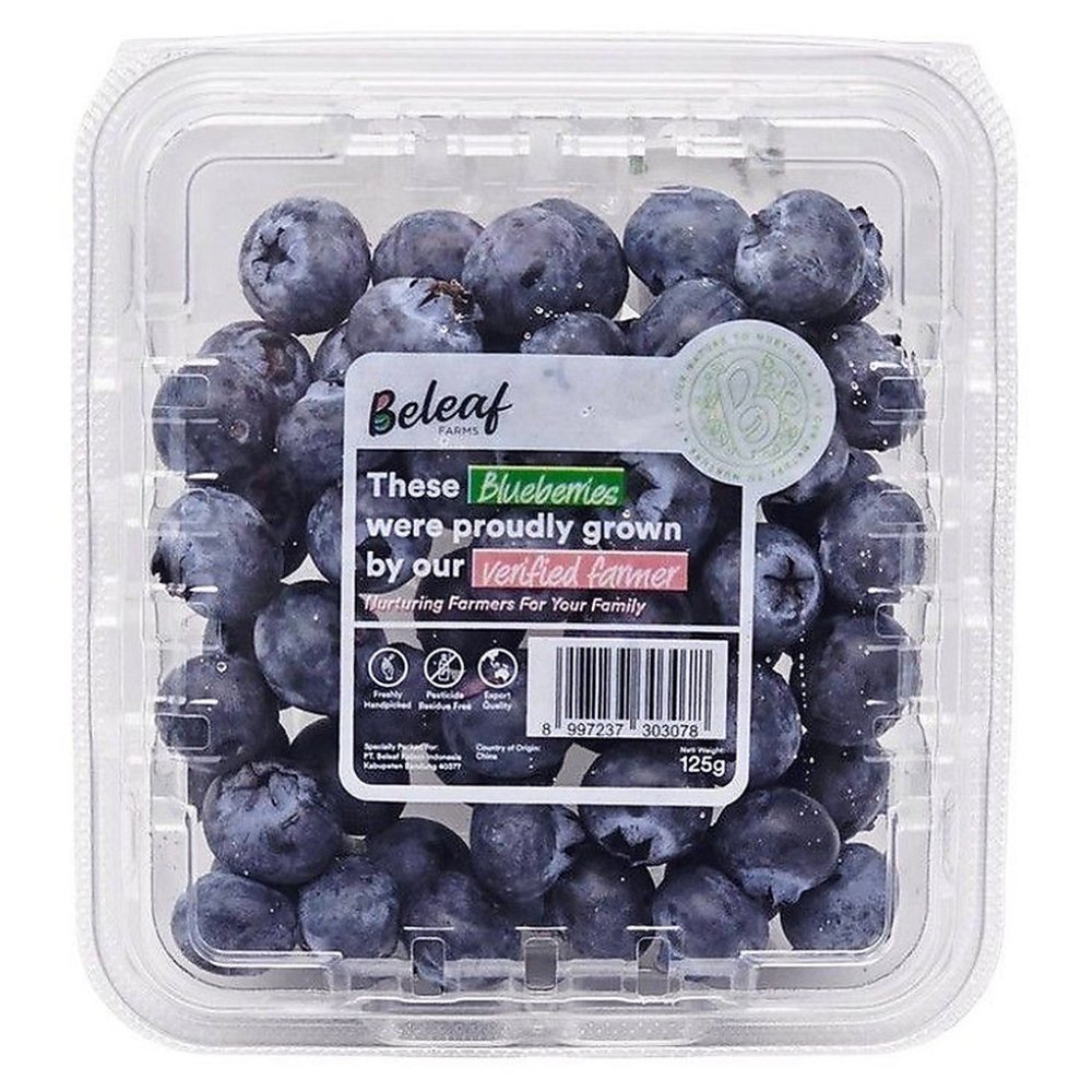 Beleaf Farms fresh blueberries punnet