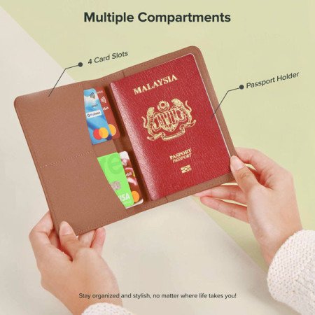 Leather Passport Holder & Luggage Tag Set – Personalized with Your Name - 5 Leather Passport Holder & Luggage Tag Set – Personal