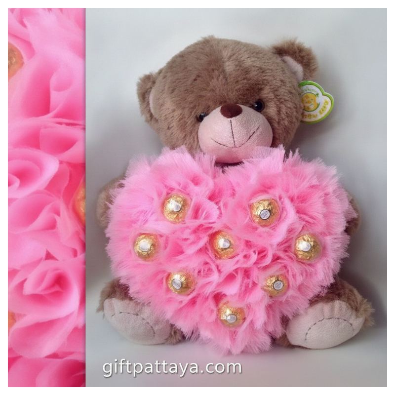 ช็อกโกแลตพร้อมตุ๊กตา 40 ซม. - 1 ช็อกโกแลตพร้อมตุ๊กตา 40 ซม. | ของขวัญสุดน่ารักพร้อมจัดส่ง