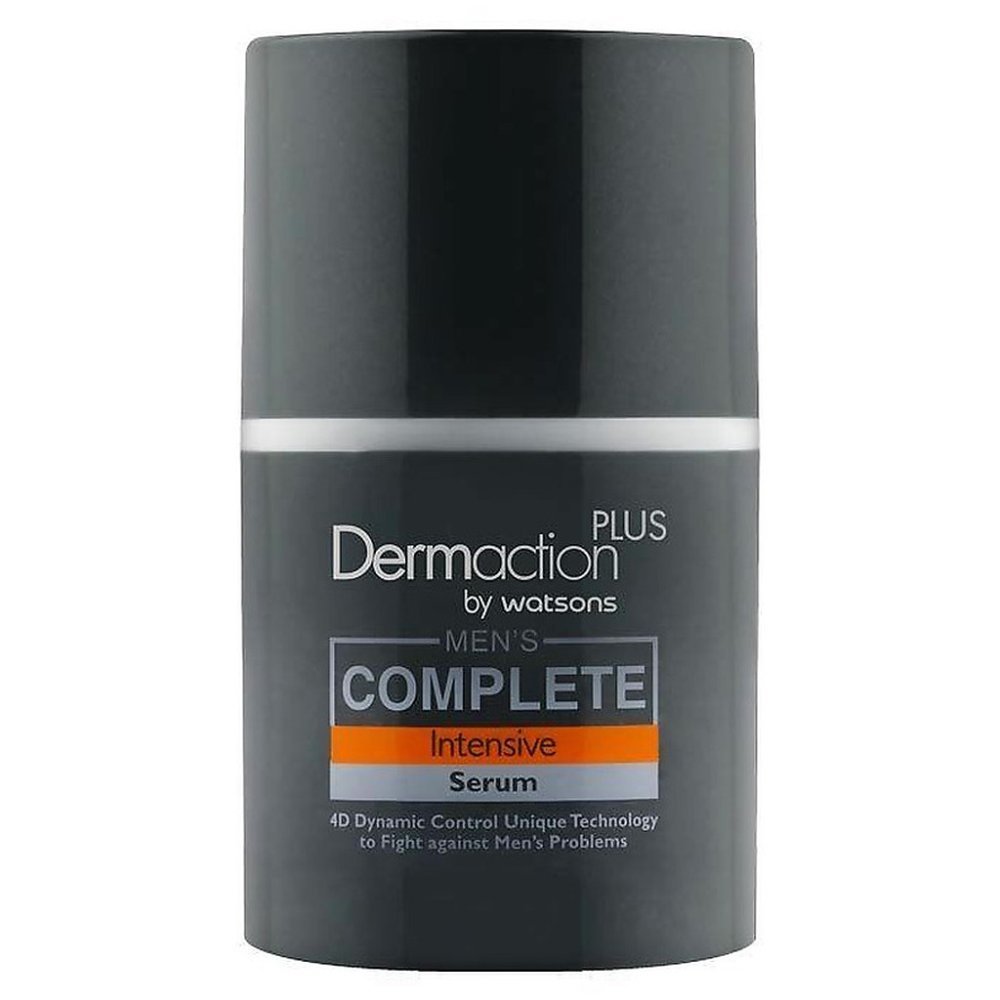 Charcoal gray men's serum bottle
