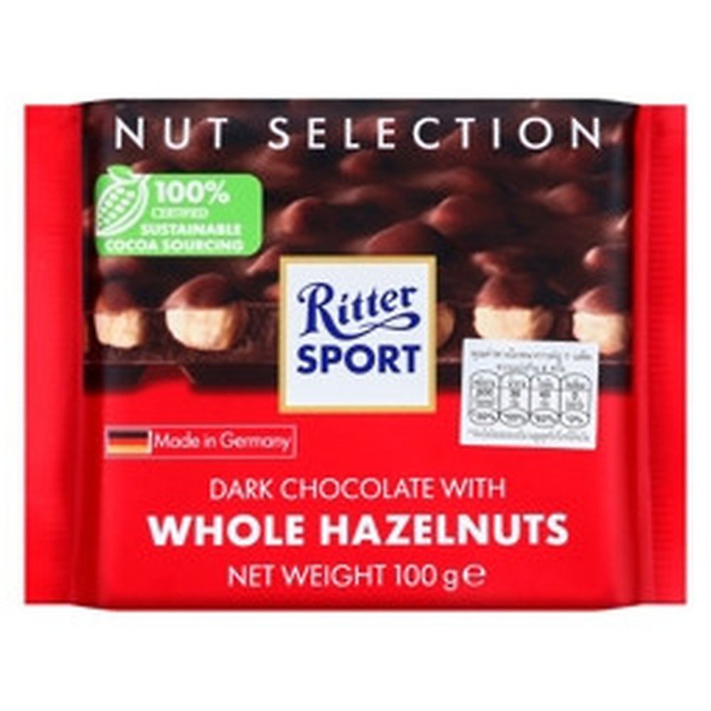 Ritter Sport Dark Chocolate Whole Hazelnuts
