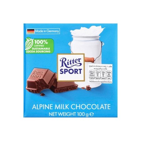 RITTER SPORT Milk Chocolate 100 g. - 1 