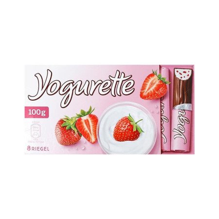 FERRERO Yogurette Milk Chocolate with Yogurt Cream Filling Strawberry Flavor 125 g. - 1 