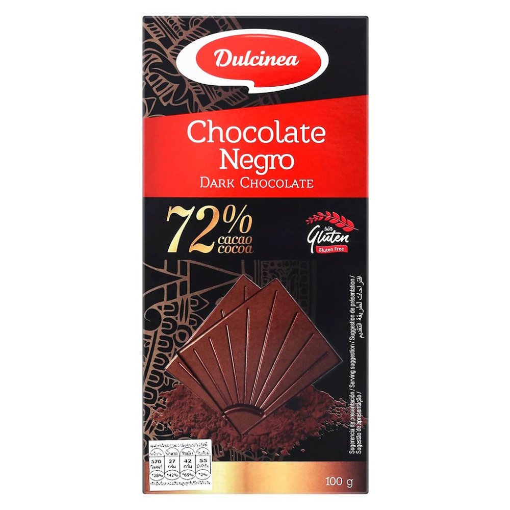 DULCINEA Dark Chocolate 72% Cocoa 100 G