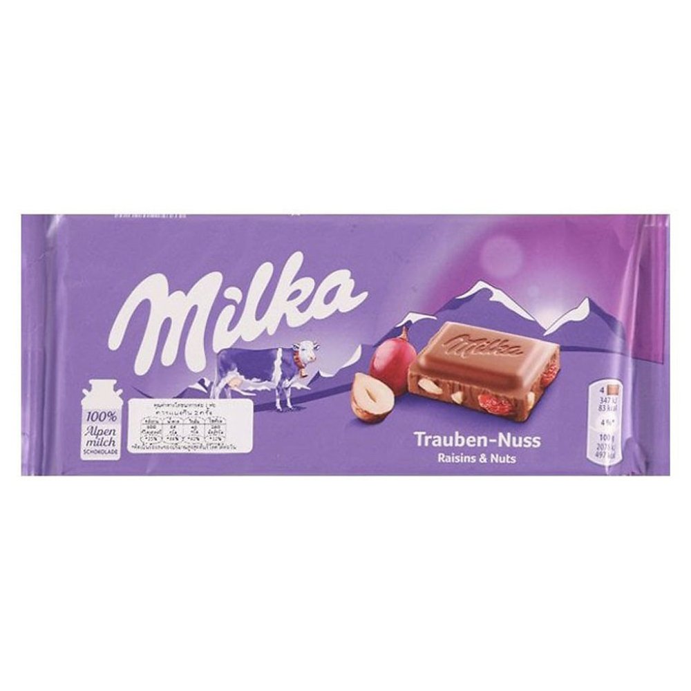 Milka Rosiner og Hasselnød Chokolade