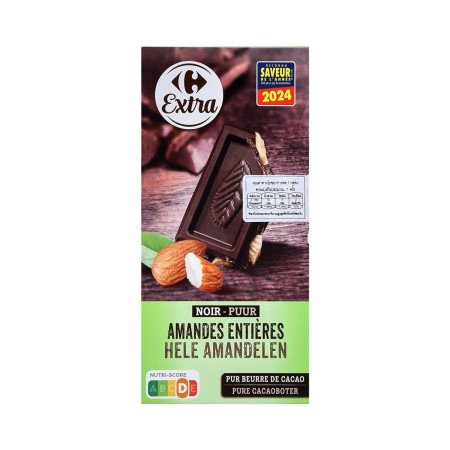 CARREFOUR EXTRA Noir Amandes Entieres 200 g. - 1 