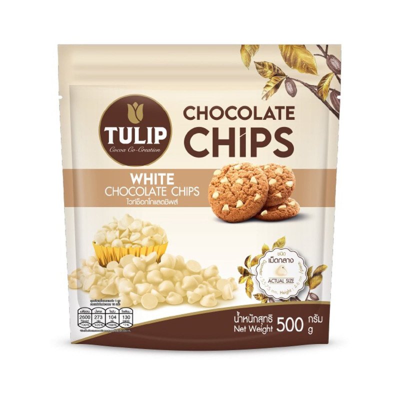 TULIP Medium-Sized White Chocolate Chips 500 g. - 1 