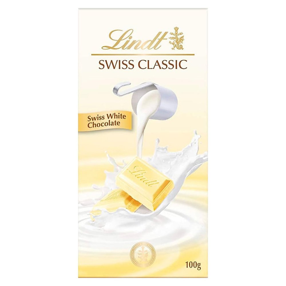 LINDT Chocolate Swiss White Chocolate Flavour 100 g.
