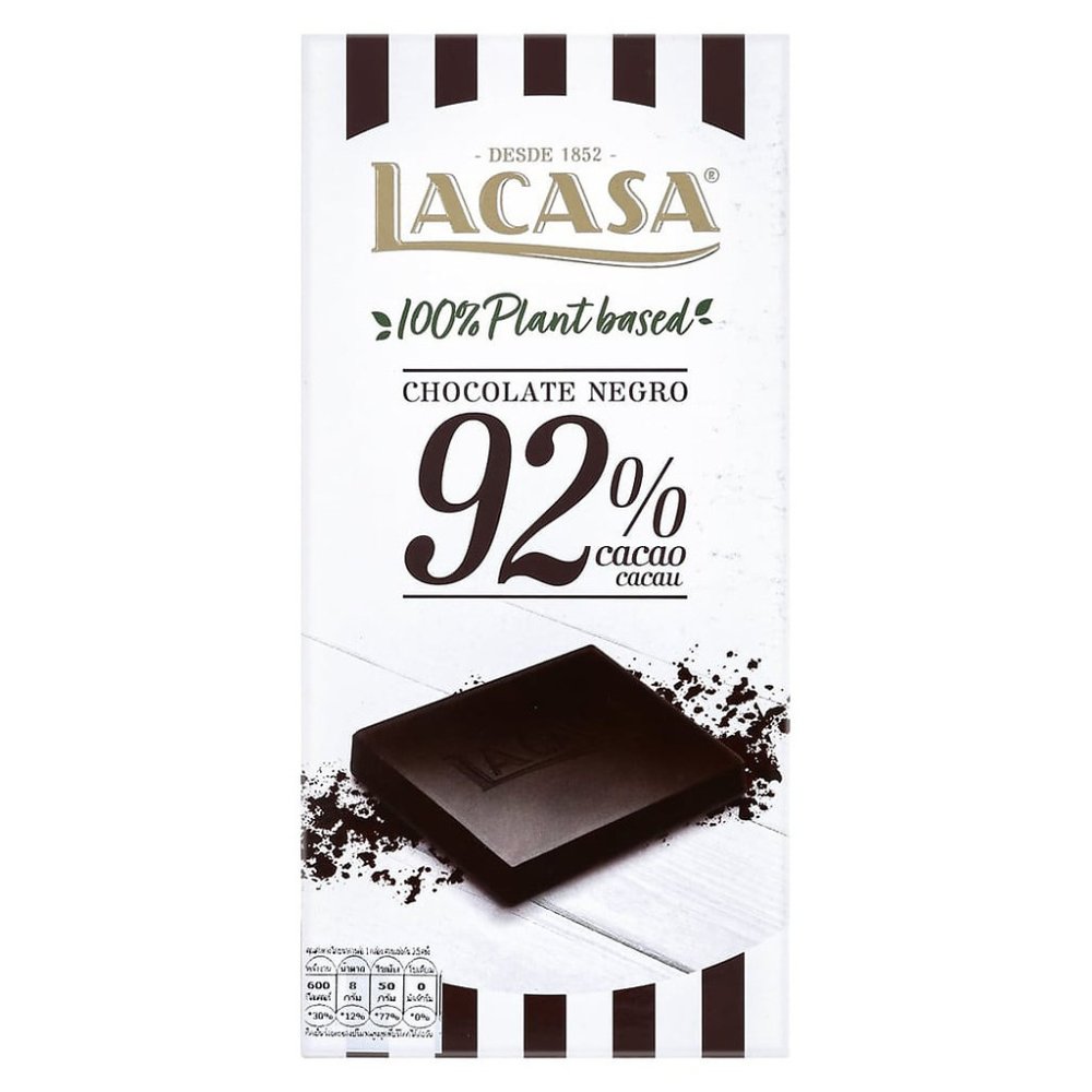 LACASA Dark Chocolate 92% Cacao 100 g.