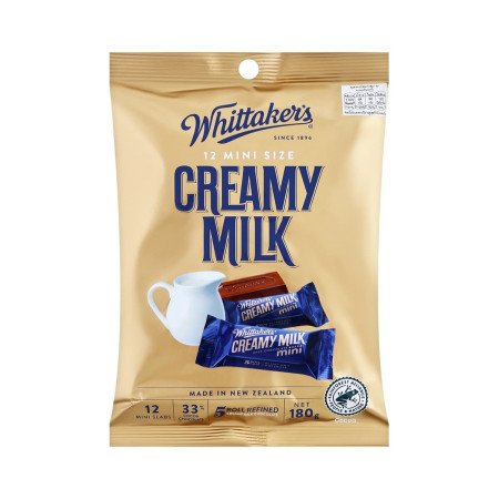 WHITTAKER'S Creamy Milk Chocolate Mini Slabs 180g. 12pcs. - 1 