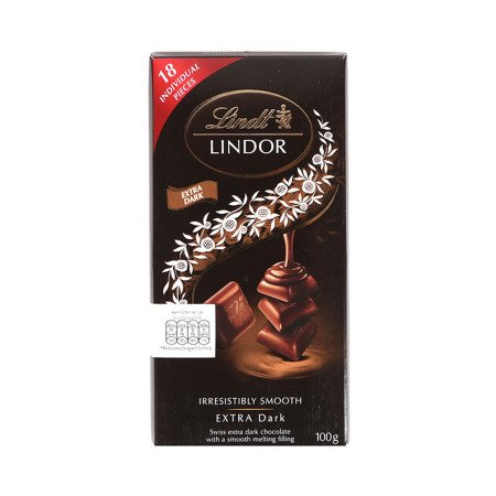 LINDT Chocolate Swiss Extra Dark Chocolate 100 g. - 1 
