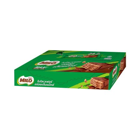 MILO Wafer with Chocolate Malt Cream Flavor Coated with Chocolate Flavor 18.6 g. Pack 24 - 1 