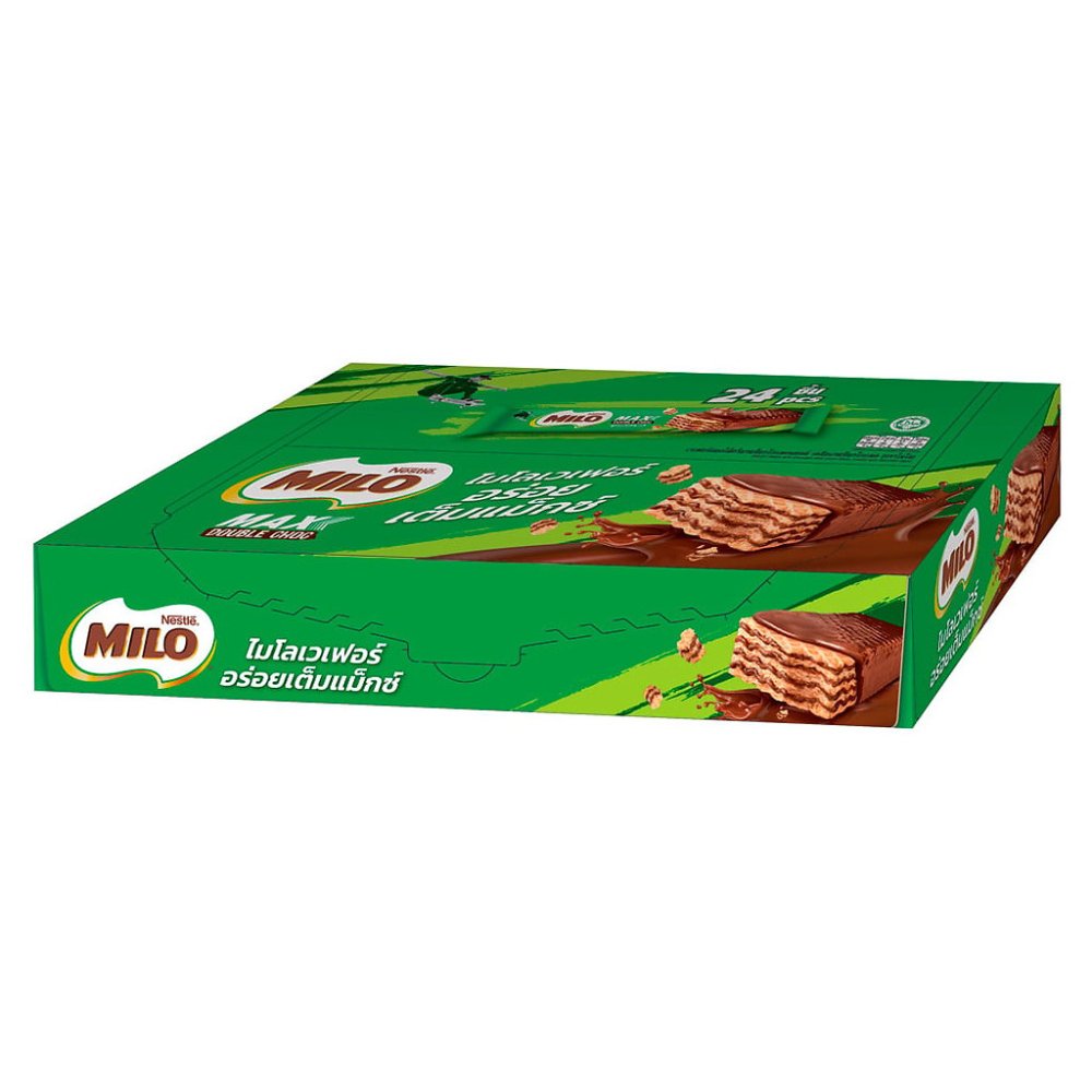 Caja de barquillos Milo de malta con chocolate