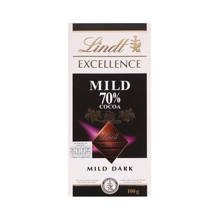 LINDT EXCELLENCE Mild Dark Chocolate 70% Cocoa 100 g. - 1 