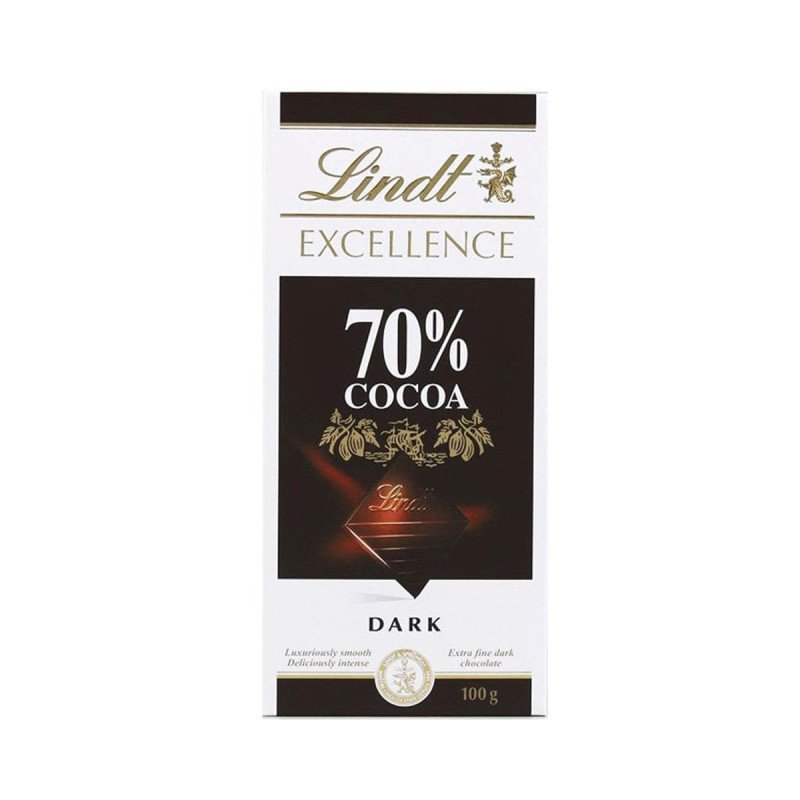 LINDT Excellence 70% Dark Chocolate Bar 100 G - 1 