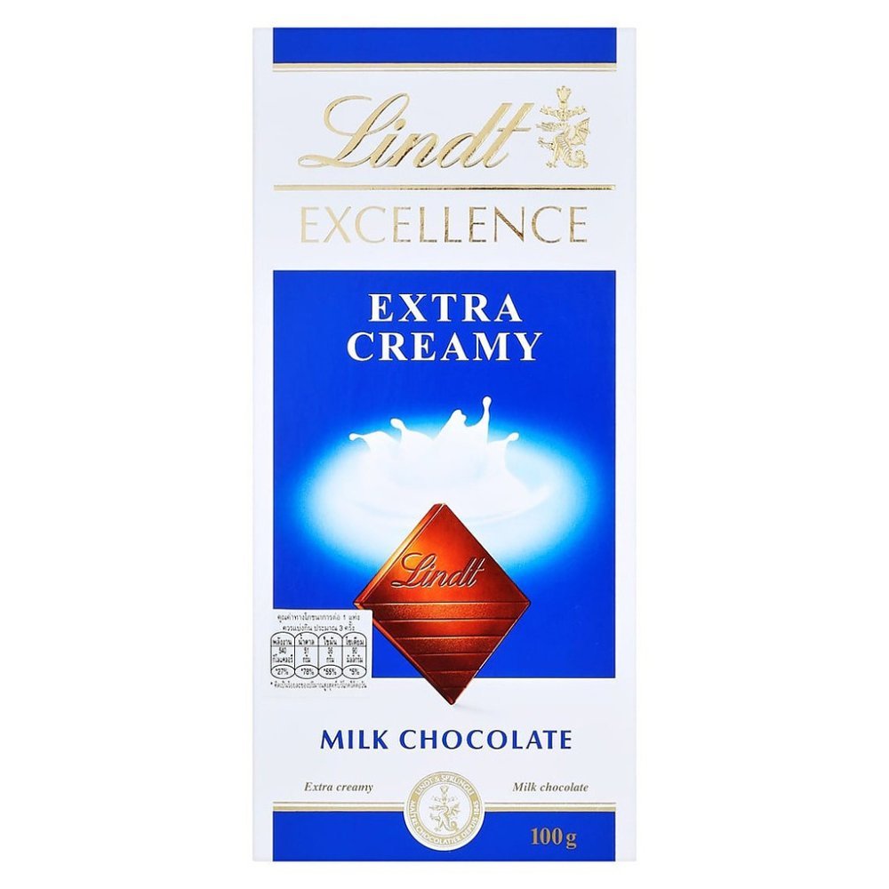LINDT Chocolate Extra Creamy Milk Chocolate Flavour 100 g.