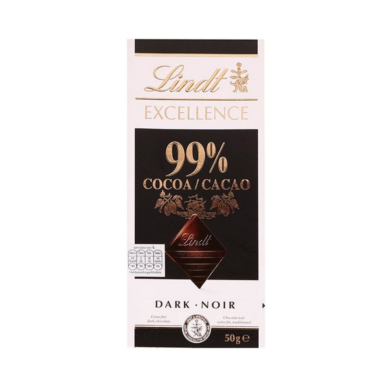 LINDT EXCELLENCE Dark Chocolate 99% Cocoa 50 g. - 1 