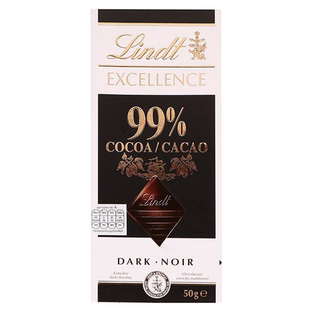 LINDT EXCELLENCE Dark Chocolate 99% Cocoa 50 g.