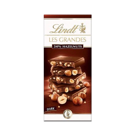 LINDT Grandeur Dark Chocolate with Whole Hazelnuts 150 g. - 1 