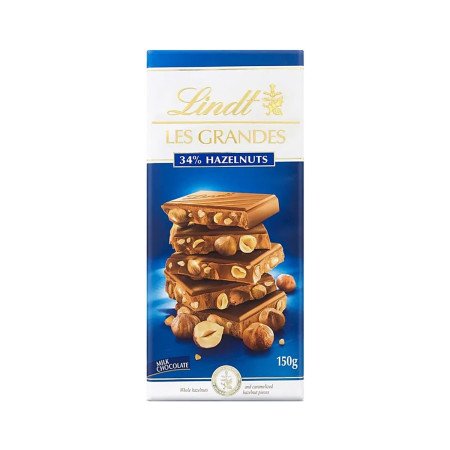 LINDT Grandeur Milk Chocolate with Whole Hazelnuts 150 g. - 1 