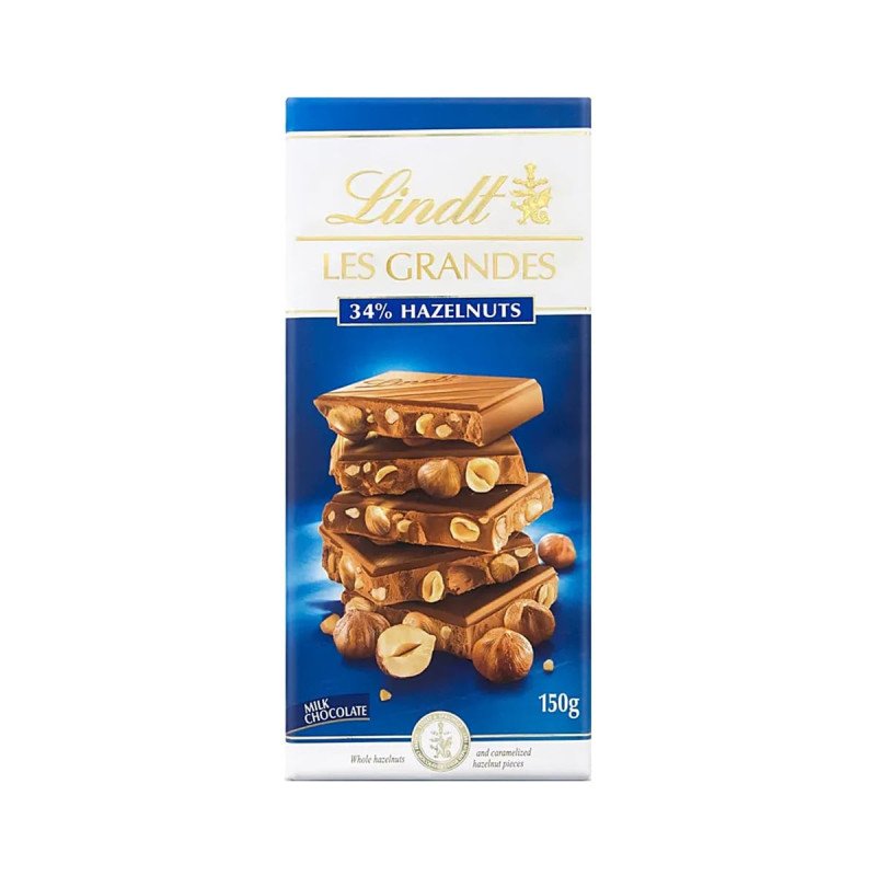 LINDT Grandeur Milk Chocolate with Whole Hazelnuts 150 g. - 1 