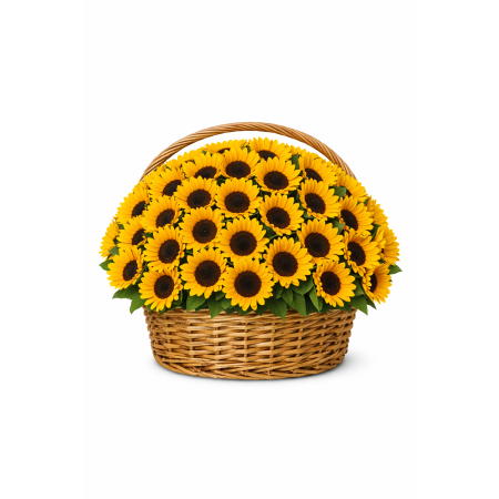 100 Sunflower Basket delivery 4a5 days - 1 