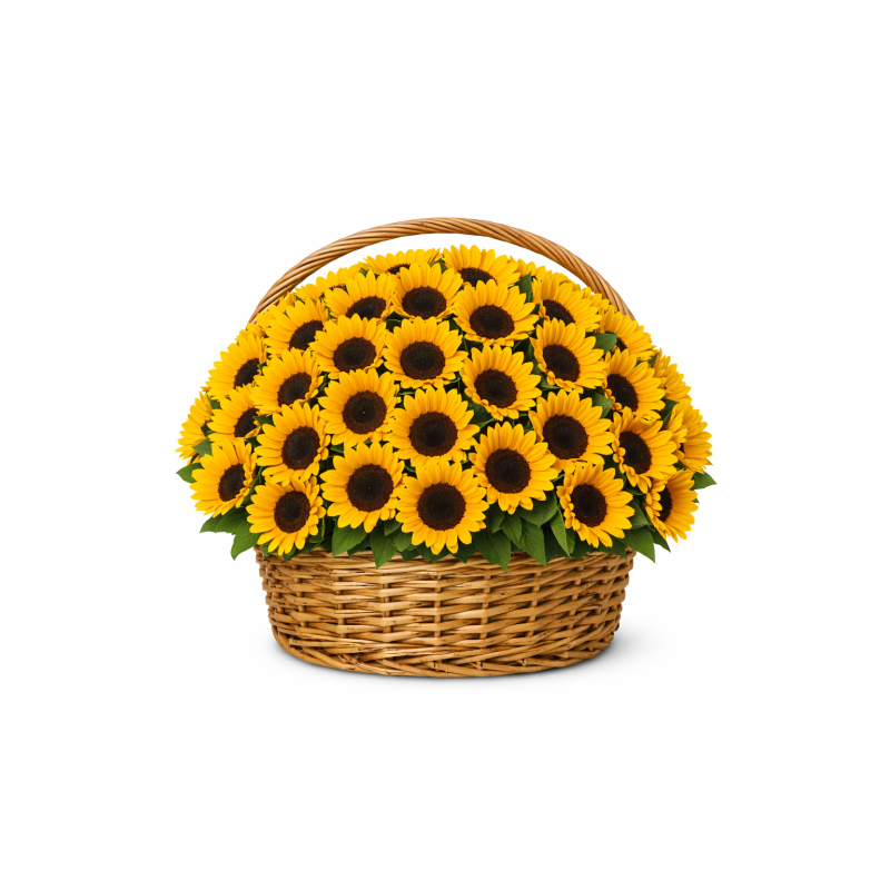 100 Sunflower Basket delivery 4a5 days - 1 