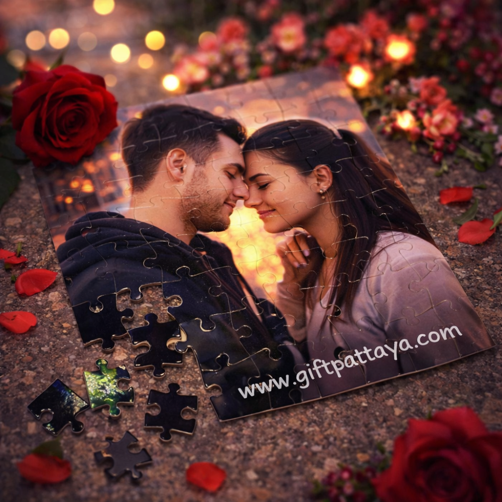 Custom romantic photo jigsaw puzzle