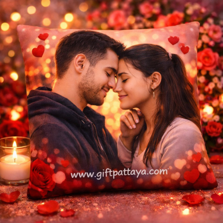 Custom photo printed couple pillow