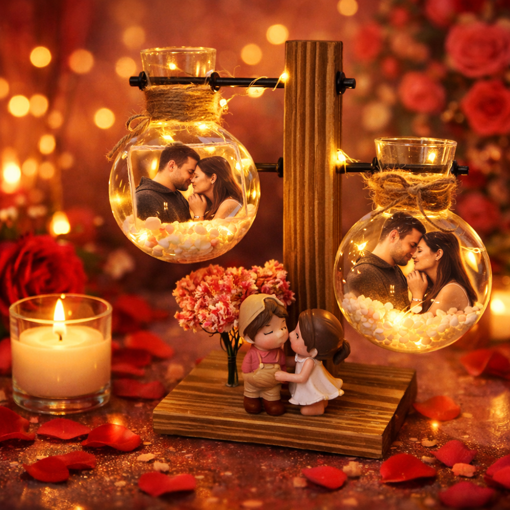 Escultura LED personalizada para parejas