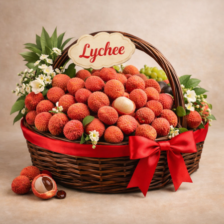 Luxury Lychee Basket Design for Special Occasions Elegant Lychee Fruit Basket Arrangement | Luxury Gift Design