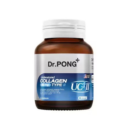 Dr.Pong Undenatured Collagen Type-II 40 mg. 30 Capsules 