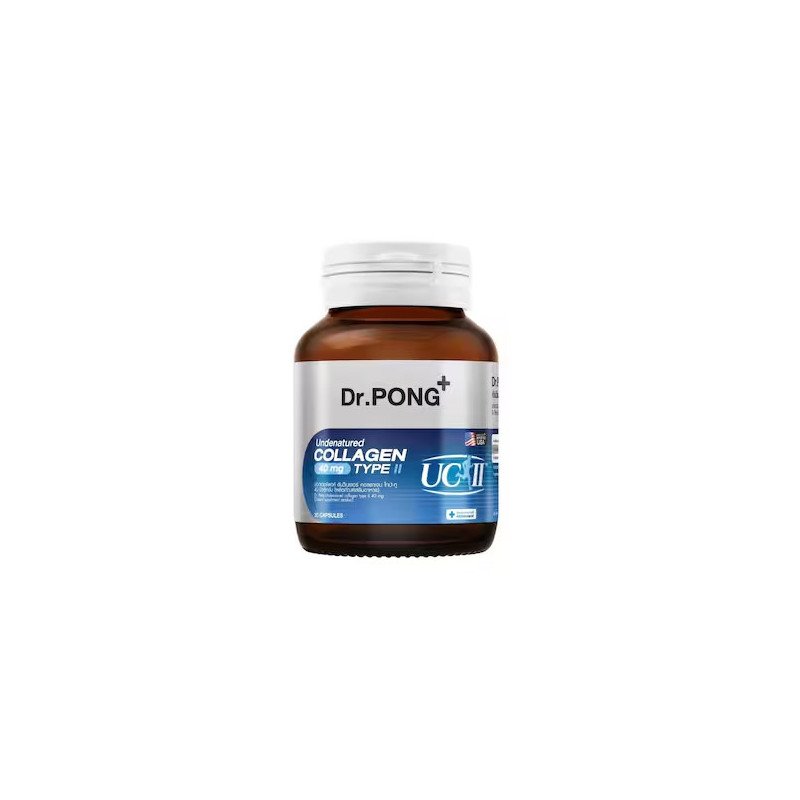 Dr.Pong Undenatured Collagen Type-II 40 mg. 30 Capsules 
