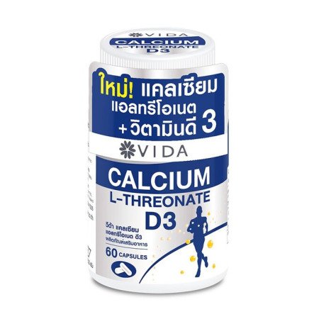 Vida Calcium L-Threonate+D3 60 Capsules 