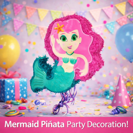 GiftPattaya Mermaid Piñata – Magical Birthday Party Decoration - 1 