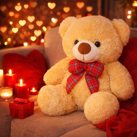 Romantic Teddy Bear 70 cm – Fast Delivery in 4 Days | GiftPattaya